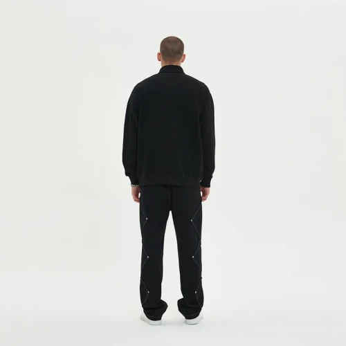 Custom Knit Retro Half Zip Hoodie – Heavyweight Loose Fit Men’s Streetwear | OEM & ODM Manufacturer for Brands