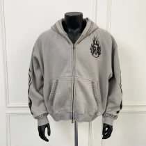 Custom Boxy Zip Hoodie & Baggy Sweatpants Set – Sun Faded Streetwear Style | OEM & ODM Manufacturer for Brands