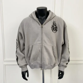 Custom Boxy Zip Hoodie & Baggy Sweatpants Set – Sun Faded Streetwear Style | OEM & ODM Manufacturer for Brands