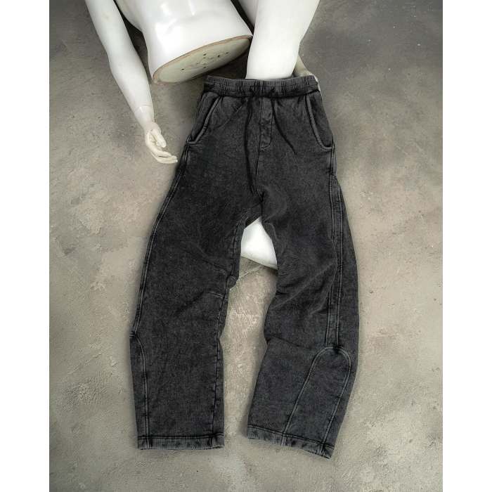 Custom Washed Stacked Denim Jeans – Loose Fit Plus Size Style | OEM & ODM Manufacturer for Brands