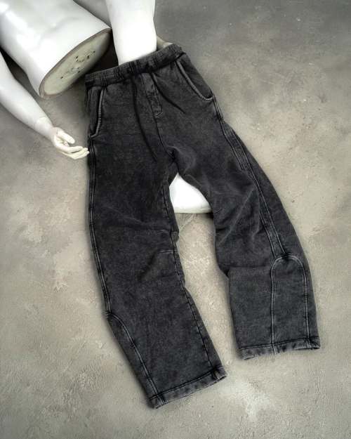 Custom Washed Stacked Denim Jeans – Loose Fit Plus Size Style | OEM & ODM Manufacturer for Brands