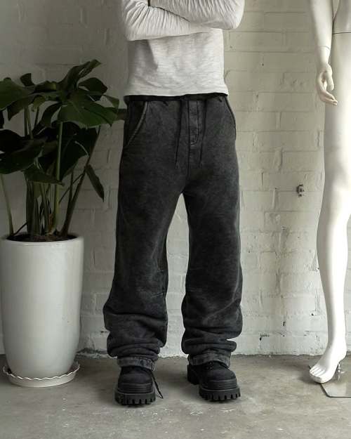 Custom Washed Stacked Denim Jeans – Loose Fit Plus Size Style | OEM & ODM Manufacturer for Brands