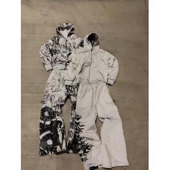 Custom Cotton Tracksuit Set – Windproof Hooded Design, Plus Size Fit | OEM & ODM Sportswear Manufacturer