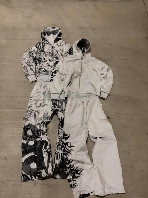 Custom Cotton Tracksuit Set – Windproof Hooded Design, Plus Size Fit | OEM & ODM Sportswear Manufacturer