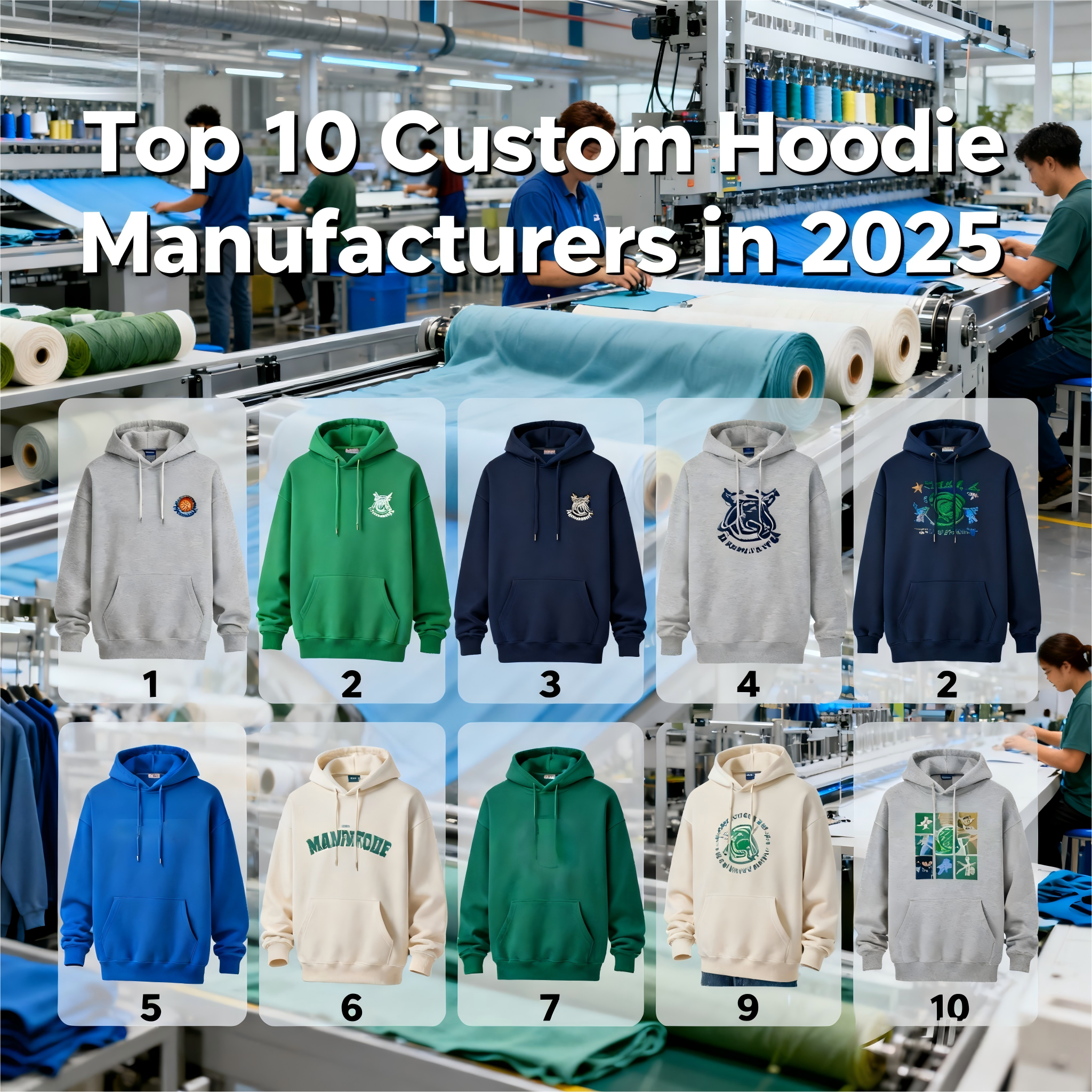 Top 10 Custom Hoodie Manufacturers in 2025