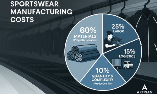 Which links in the manufacturing of sportswear have the greatest impact on costs?
