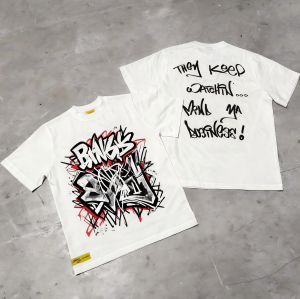 Custom Oversized Graphic T-Shirt | Heavyweight Drop Shoulder Tee for OEM & ODM | Back Print Streetwear - Dark Green Mocha | Perfect for Brands, Importers, and Retail Chains