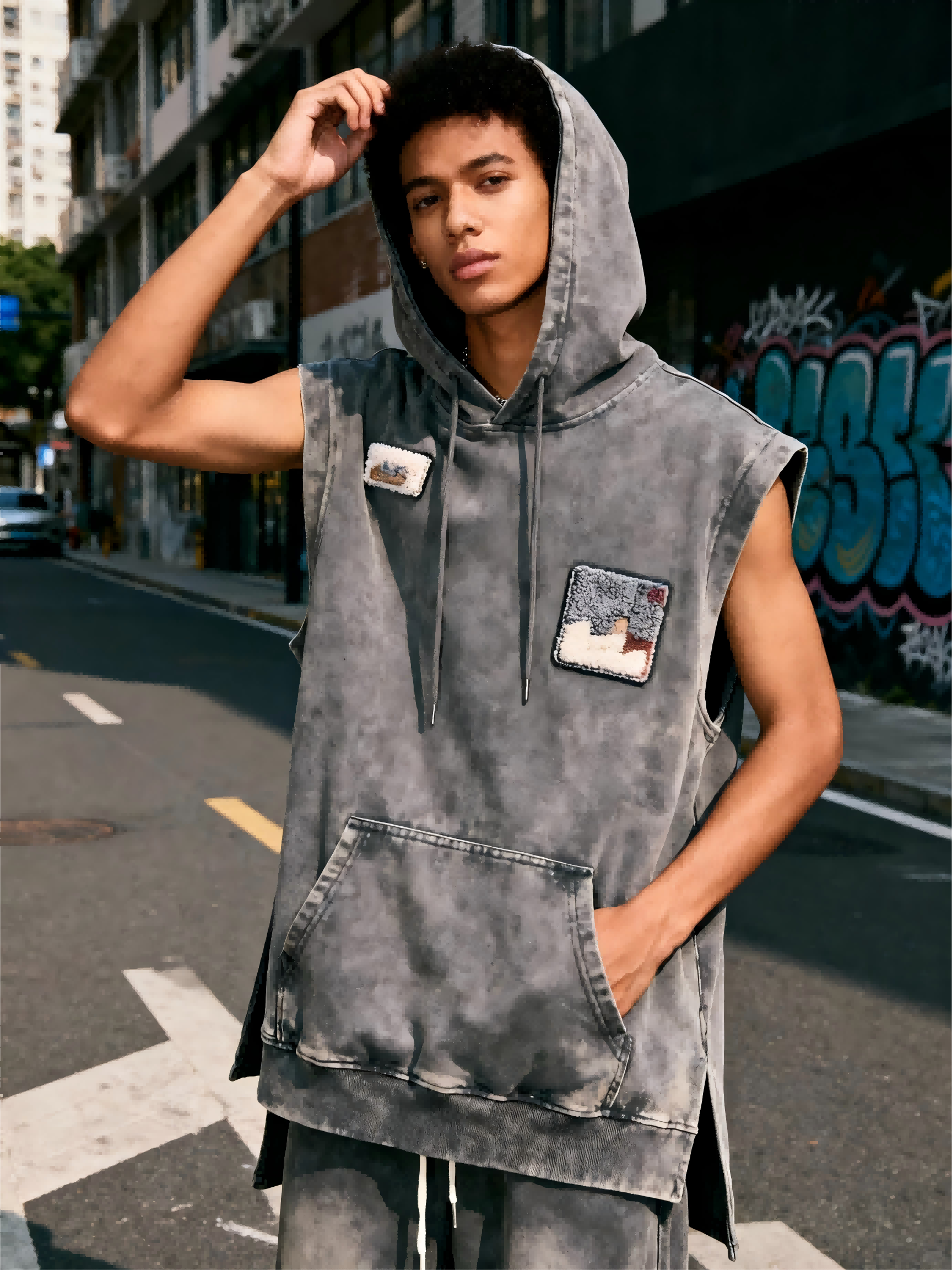 workout hoodies sleeveless