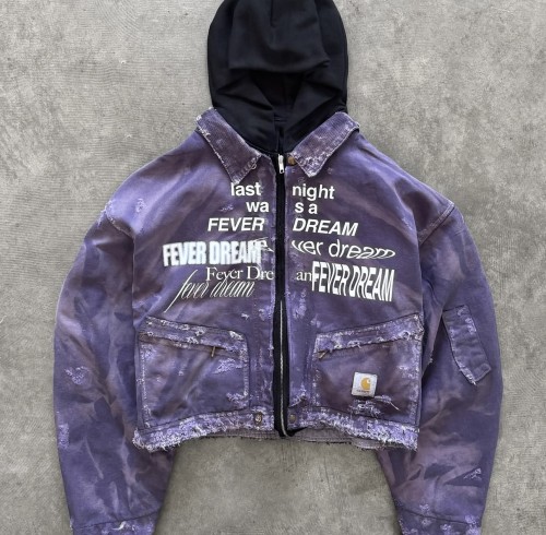 Custom Cotton Duck Canvas Work Jacket – Vintage Distressed Zip-Up Style | OEM & ODM Streetwear Manufacturer