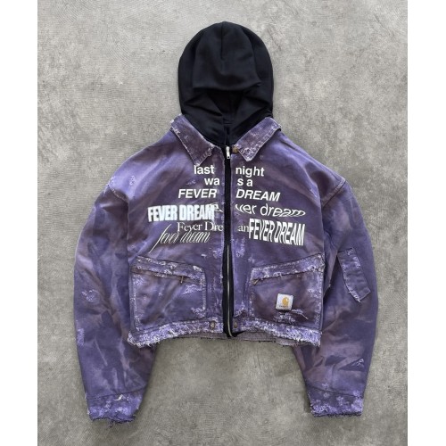 Custom Cotton Duck Canvas Work Jacket – Vintage Distressed Zip-Up Style | OEM & ODM Streetwear Manufacturer