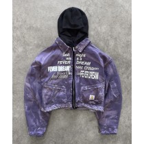 Custom Cotton Duck Canvas Work Jacket – Vintage Distressed Zip-Up Style | OEM & ODM Streetwear Manufacturer