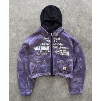 Custom Cotton Duck Canvas Work Jacket – Vintage Distressed Zip-Up Style | OEM & ODM Streetwear Manufacturer