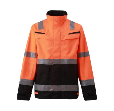 Uniouter Flame Retardant Winter Jacket, High Visibility Reflective,  Orange-Black