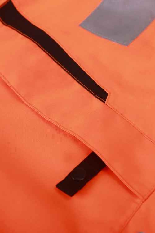 Uniouter Flame Retardant Winter Jacket, High Visibility Reflective,  Orange-Black