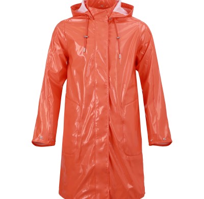 Uniouter Orange Raincoat, Level 3 Waterproof, Detachable Hat