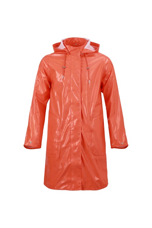 Uniouter Orange Raincoat, Level 3 Waterproof, Detachable Hat