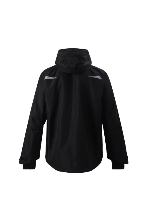 Custom Lightweight Waterproof Jacket, Breathable and Comfortable, Hooded, Black, Supports OEM