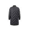 Uniouter Black Insulated Parka, Warm and Comfortable, Elastic Cuffs, Two-Way Zipper