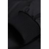 Uniouter Black Insulated Parka, Warm and Comfortable, Elastic Cuffs, Two-Way Zipper