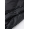 Uniouter Black Insulated Parka, Warm and Comfortable, Elastic Cuffs, Two-Way Zipper