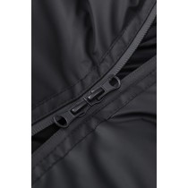 Custom Black Insulated Parka, Warm and Comfortable, Elastic Cuffs, Two-Way Zipper