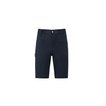 Uniouter Black Casual Shorts With Button-Up Design and Zippered Pockets.