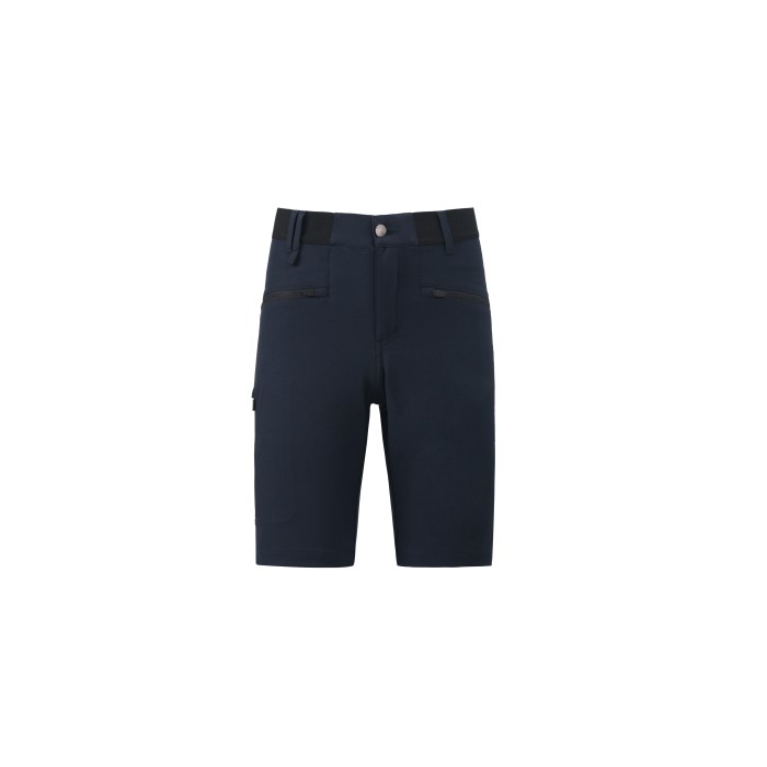 Uniouter Black Casual Shorts With Button-Up Design and Zippered Pockets.