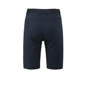 Uniouter Black Casual Shorts With Button-Up Design and Zippered Pockets.