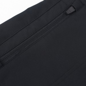 Uniouter Black Stretch Casual Pants With Zippered Pockets, Breathable and Comfortable