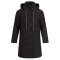 Uniouter Black Windproof Coat, Waterproof, Adjustable Hat, Adjustable Cuffs