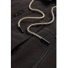 Uniouter Black Windproof Coat, Waterproof, Adjustable Hat, Adjustable Cuffs