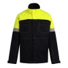 Custom Flame Retardant Jacket, Yellow Coats with Black Bottom, OEM Support
