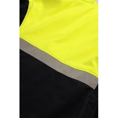 Custom Flame Retardant Jacket, Yellow Coats with Black Bottom, OEM Support