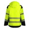 Custom Waterproof Jacket, High Vis Rain Coats, Waterproof Class 3, Insulated Hood