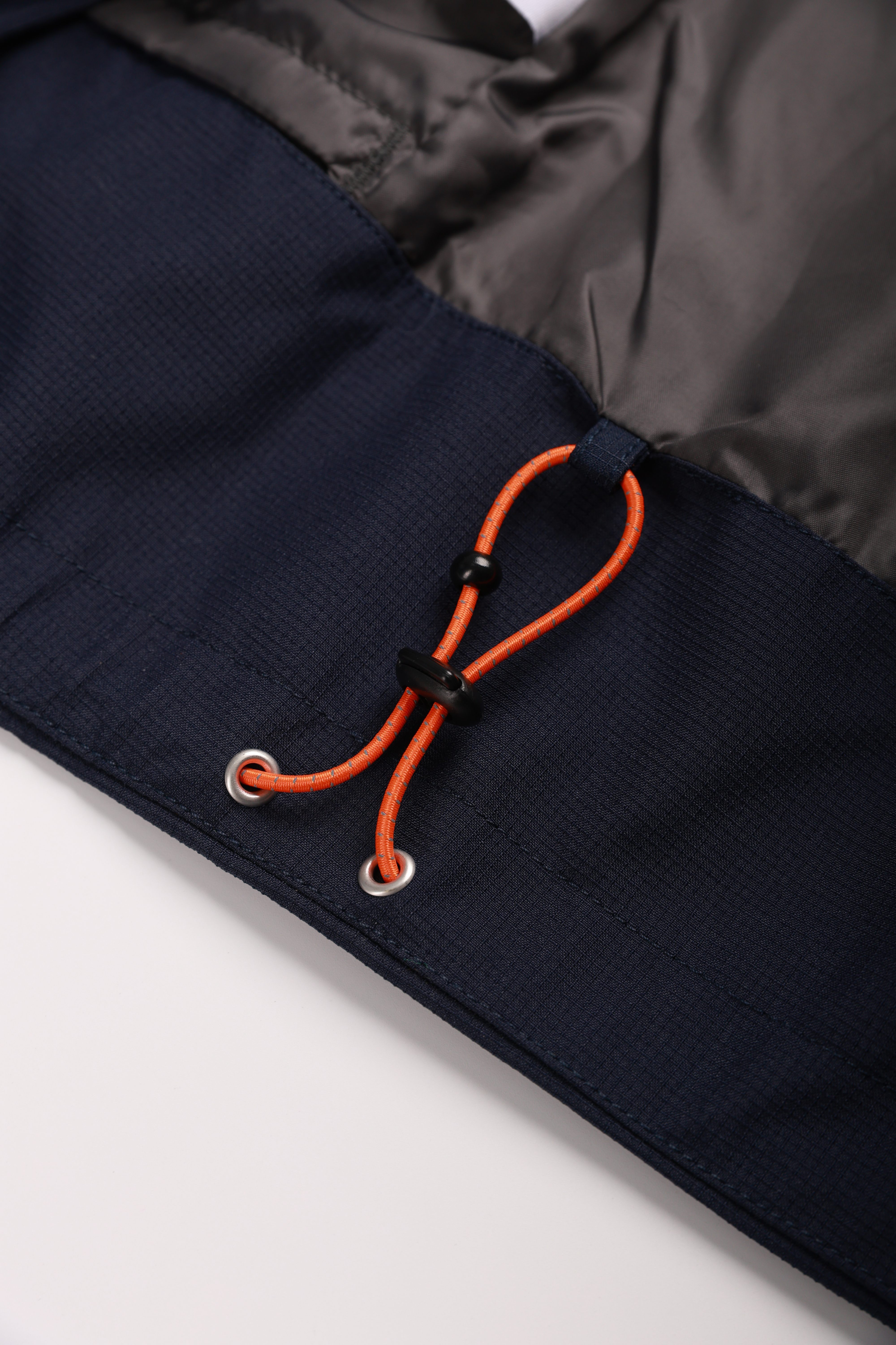 High-Vis Rain Coat Drawstring Hem Detail