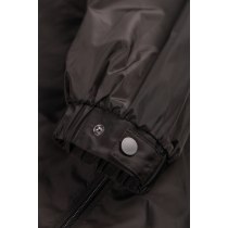 Custom Black Rainproof Parka, Elastic Cuffs, Hidden Pockets, Double Zippers