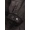 Uniouter Black Rainproof Parka, Elastic Cuffs, Hidden Pockets, Double Zippers