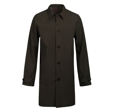 Uniouter Lightweight Black Trench Coat, Shirt Style, Single-Breasted, Adjustable Cuffs