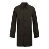 Uniouter Lightweight Black Trench Coat, Shirt Style, Single-Breasted, Adjustable Cuffs