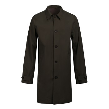Uniouter Lightweight Black Trench Coat, Shirt Style, Single-Breasted, Adjustable Cuffs