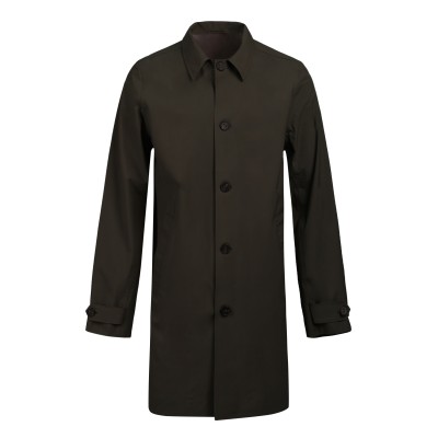 Uniouter Lightweight Black Trench Coat, Shirt Style, Single-Breasted, Adjustable Cuffs