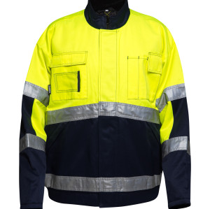 Uniouter High Visibility Reflective Jacket,  Yellow Coats with Black Bottom