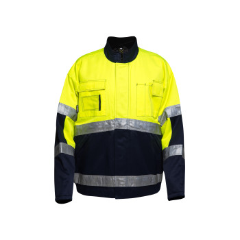 Custom High Visibility Reflective Jacket,  Yellow Coats with Black Bottom