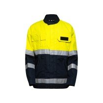 Custom Waterproof Workwear, High Vis Rain Jacket, Waterproof Class 3, Yellow-Black