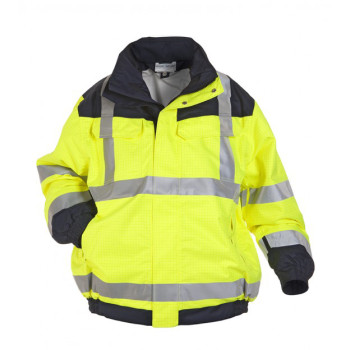Custom High Visibility Reflective Jackets, Yellow Work Coats For Cold Weather.