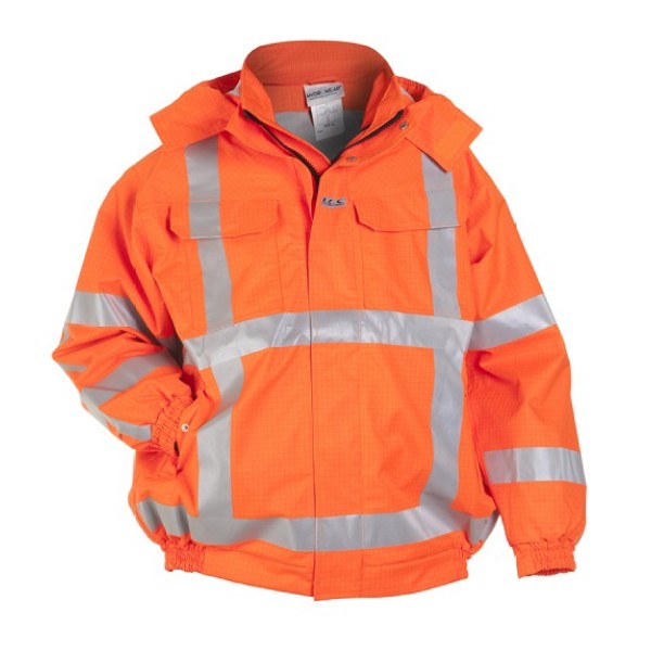 Uniouter Flame Retardant Jacket, Hood, Waterproof 3 Class, Orange