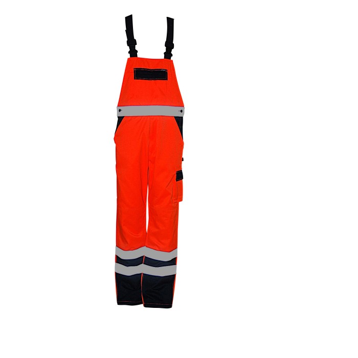 Uniouter High Visibility Bib Overalls, Orange-black, Wholesale and OEM support