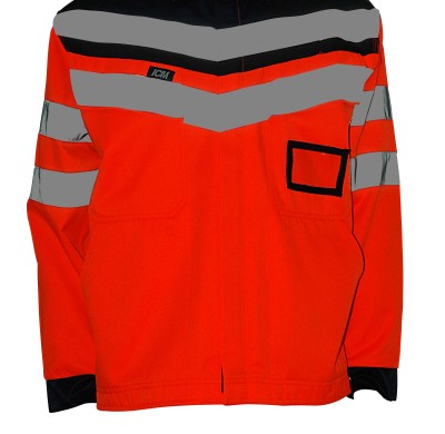 Uniouter High Visibility Reflective Jacket,  Waterproof 3 Class, black-Orange