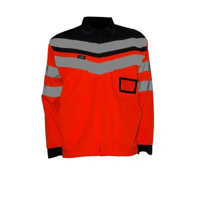 Uniouter High Visibility Reflective Jacket,  Waterproof 3 Class, black-Orange