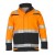 Custom Flame Retardant Hi-Vis Winter Jacket,  Orange Coats with Black Bottom
